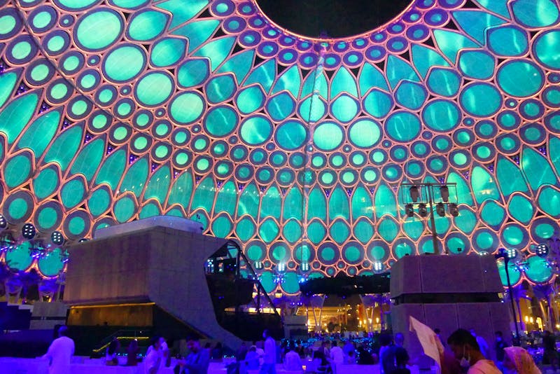 Al Wasl Dome am Abend - Dubai EXPO - ©Eberhardt TRAVEL - Frank Nimschowski