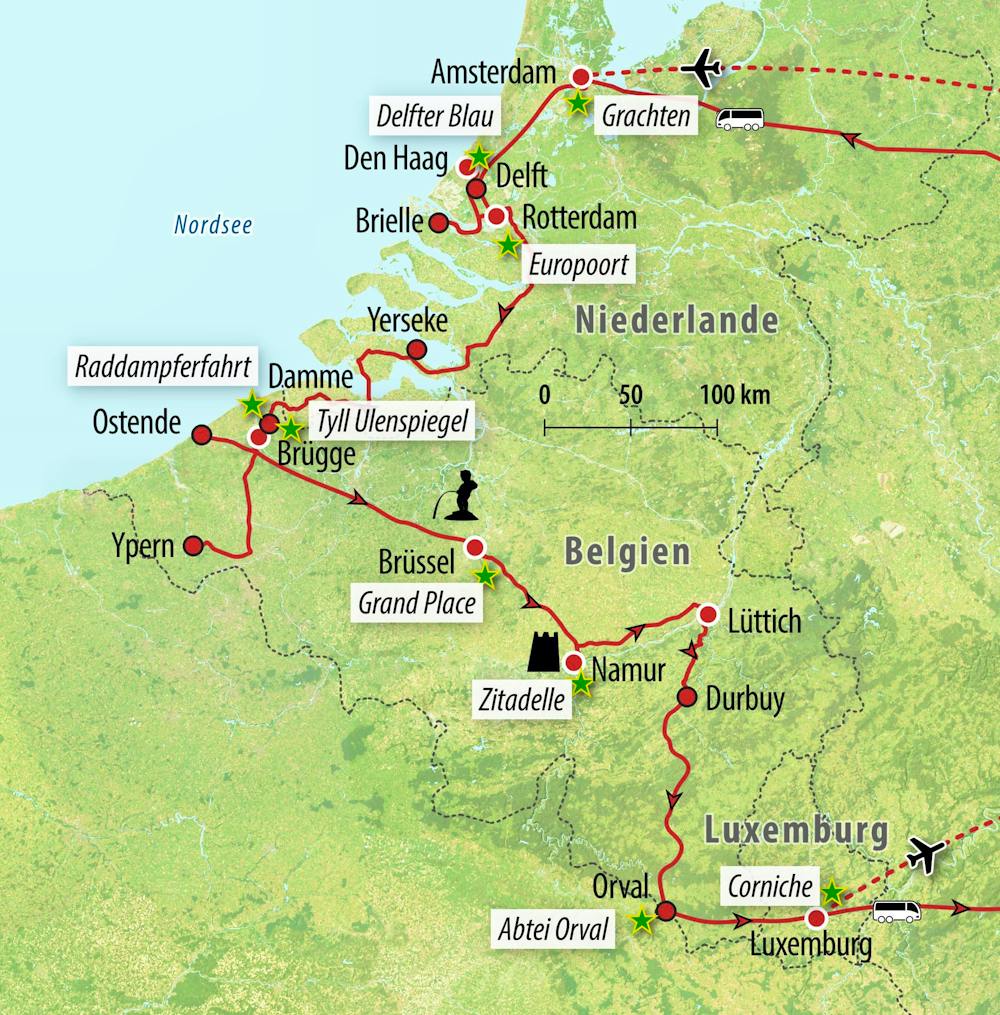 Ihre Reiseroute – © Eberhardt TRAVEL
