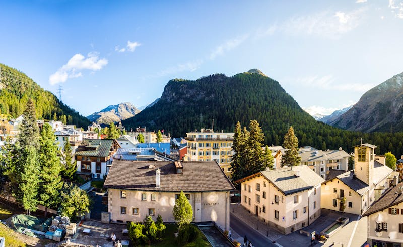 Panorama von Pontresina im Oberengadin in Graubünden - Schweiz  - ©markus thoenen - stock.adobe.com