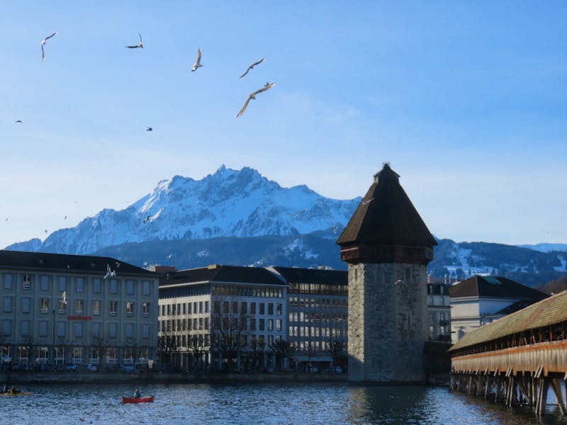 Luzern - Kapellbrücke und Pilatus - ©Annette Weise