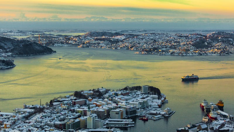 Hafen von Bergen im Winter - ©Matt Patrick - Hurtigruten Guest image