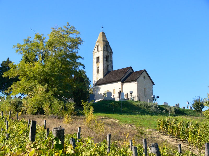 Heviz - historische Kirche in Egregy mitten in den Weinbergen – © Zoltan - stock.adobe.com