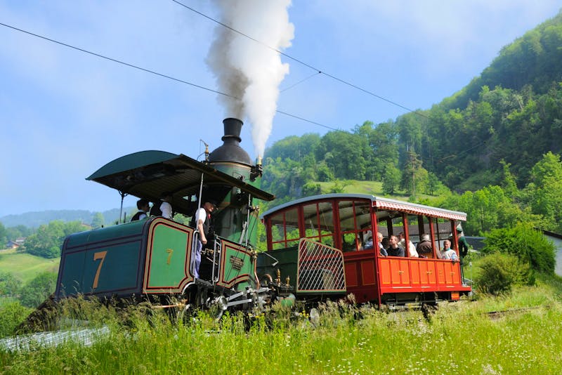 Fahrt mit der Lok 7 auf die Rigi - ©©RIGI+BAHNEN+AG