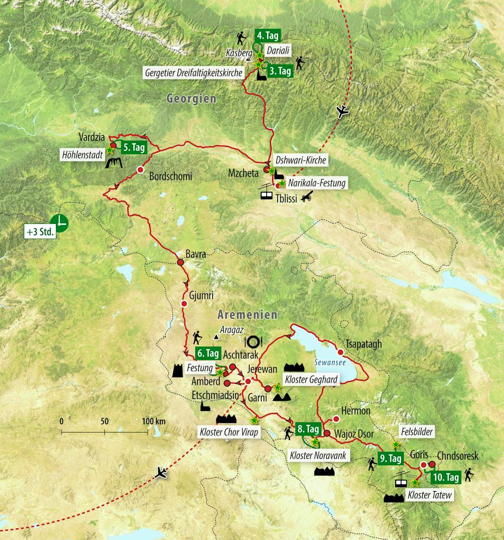 Ihre Reiseroute – © Eberhardt TRAVEL