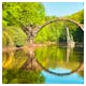 Kromlauer Park bei Gablenz in der Lausitz - die berühmte Bogenbrücke – © Chalabala - AdobeStock.com