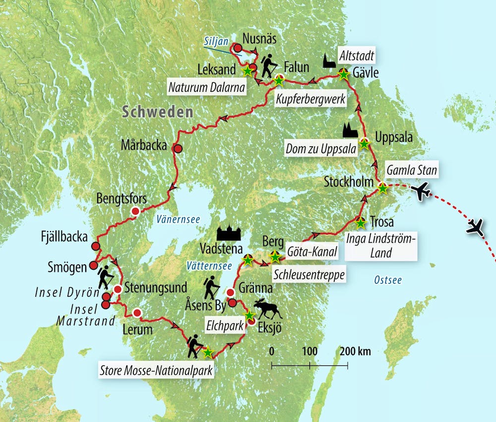 Ihre Reiseroute – © Eberhardt TRAVEL 