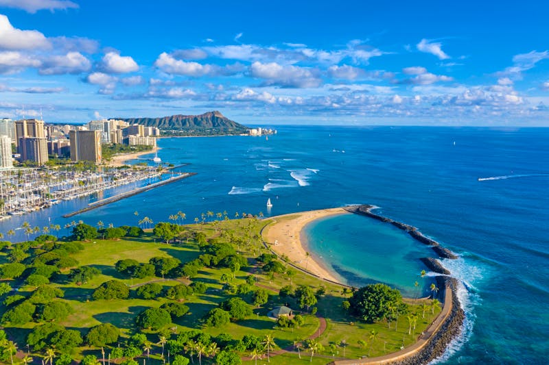 Hawaii-Insel Oahu von oben - ©Douglas Peebles / Danita Delimont - stock.adobe.com