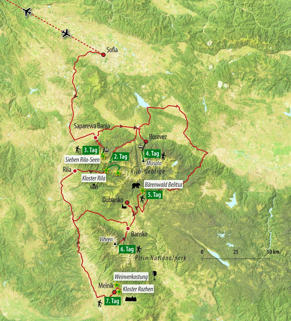 Ihre Aktiv-Reiseroute – © Eberhardt TRAVEL 
