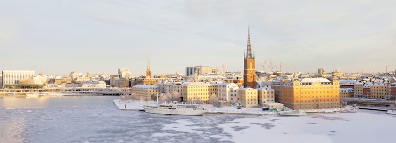 Winter-Panorama von Stockholm - Gamla Stan, Riddarholmen und Kunsholmen - ©hans_chr - stock.adobe.com