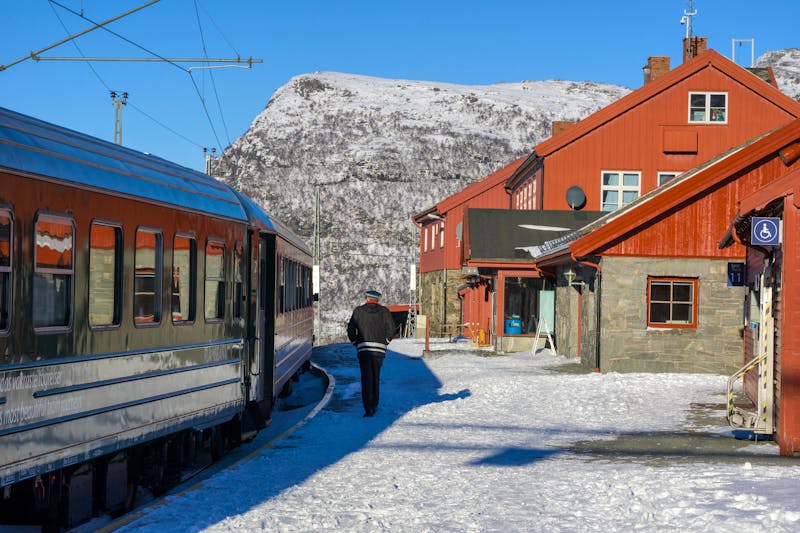 Myrdal im Winter - Bahnhof der Flambahn -unterwegs mit der historischen Eisenbahn  - ©Blickfang - stock.adobe.com