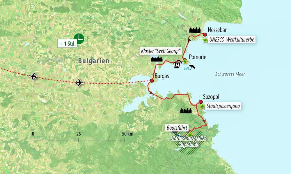 Ihre Reiseroute &ndash; &copy; Eberhardt TRAVEL