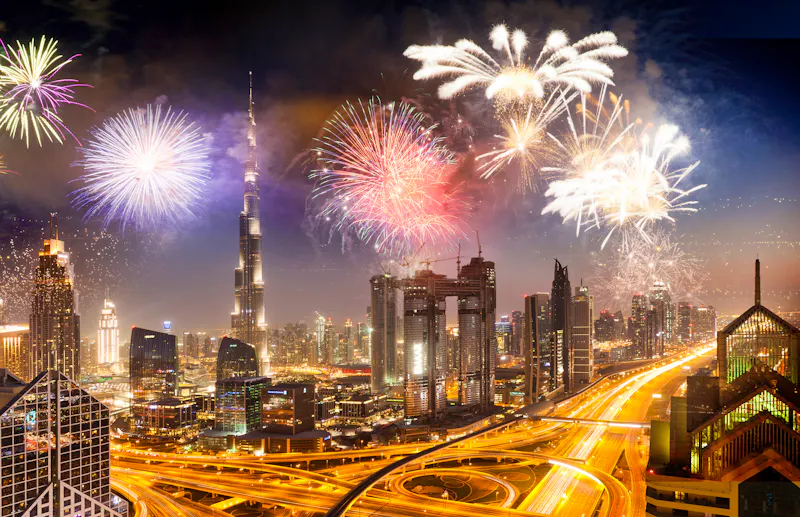 Silvester in Dubai - Burj Khalifa  - &copy;Melinda Nagy - stock.adobe.com
