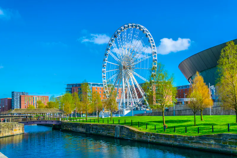 ECHO convention center and an adjacent ferris wheel in Liverpool - &copy;dudlajzov - stock.adobe.com