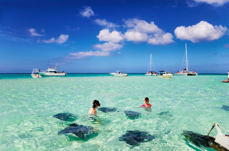 Stingray City in der Karibik - Schwimmen mit Rochen - ©2010  Jo Ann Snover - stock.adobe.com