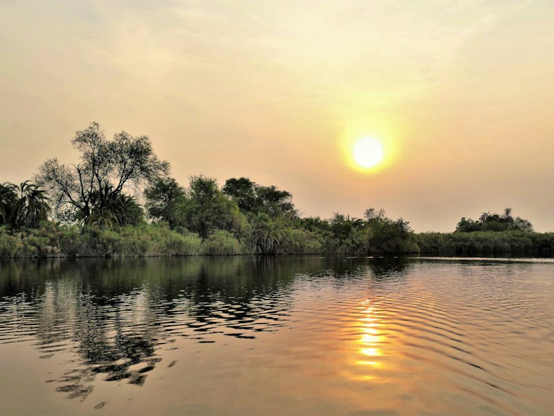 Bootstour im westlichen Delta - Sonnenuntergang - ©Annett Müller