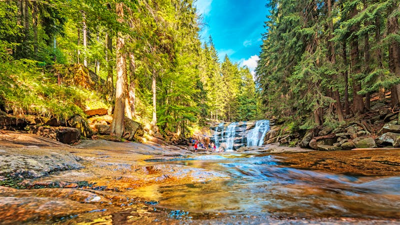 Mumlava-Wasserfall bei Harrachov im Riesengebirge - ©Filip Olejowski - AdobeStock.com