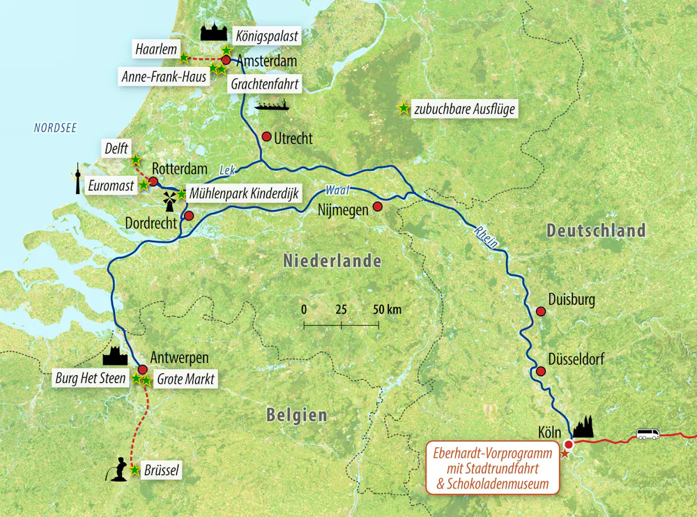 Ihre Reiseroute &ndash; &copy; Eberhardt TRAVEL