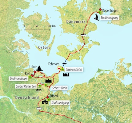 Reisekarte Ostee-Insel Fehmarn – © Eberhardt TRAVEL
