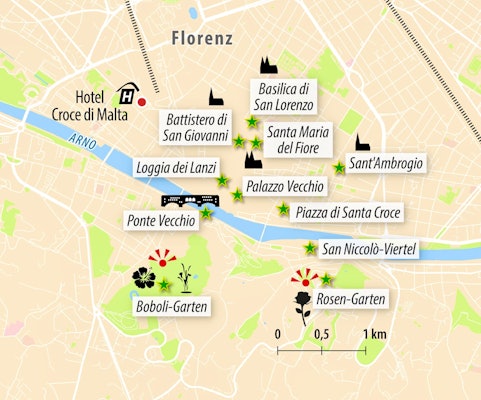 Ihre Ortskarte - Florenz – © Eberhardt TRAVEL