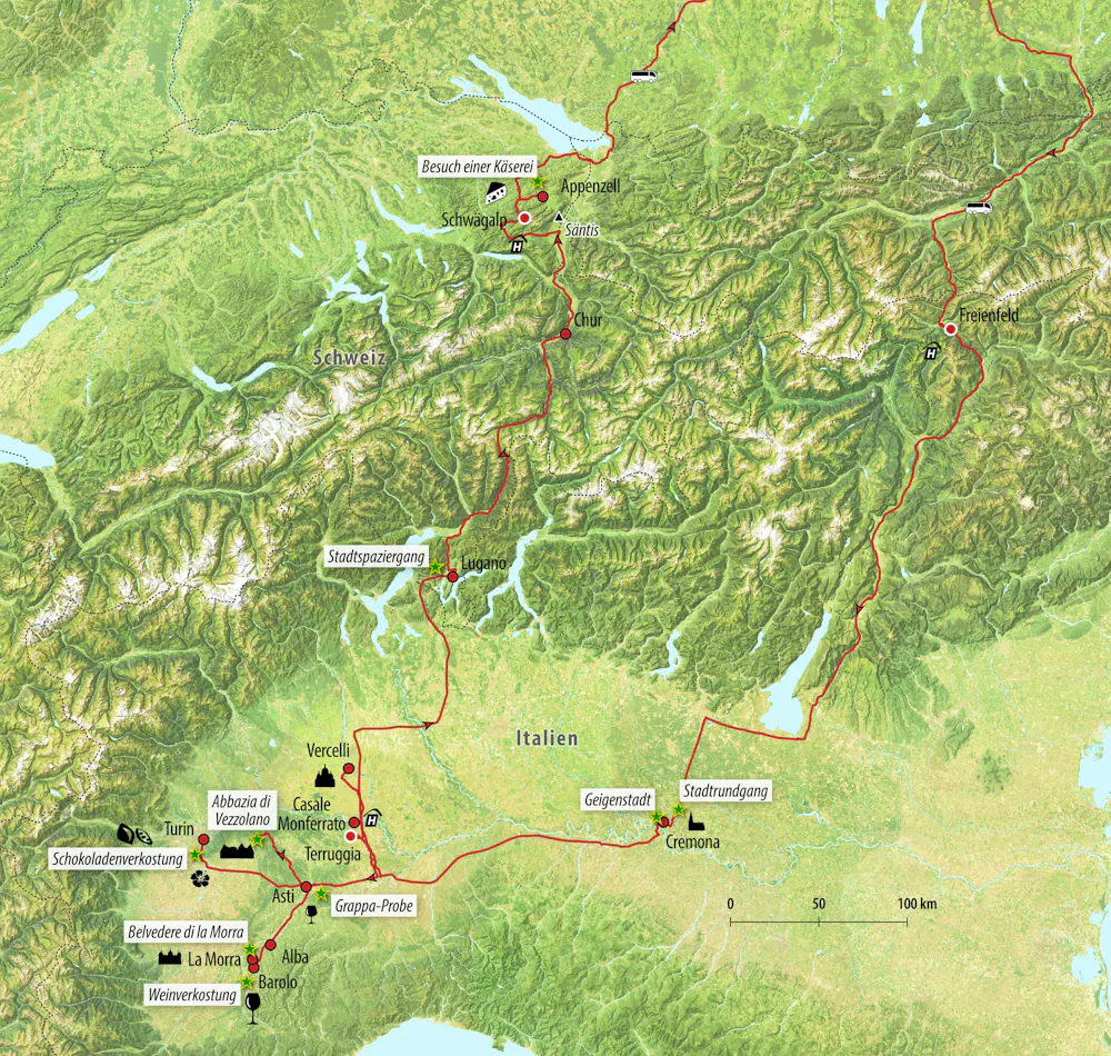 Ihre Reiseroute &ndash; &copy; Eberhardt TRAVEL