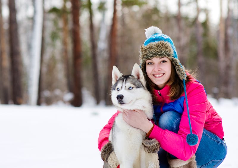 Frau mit Husky - ©Ermolaev Alexandr - stock.adobe.com