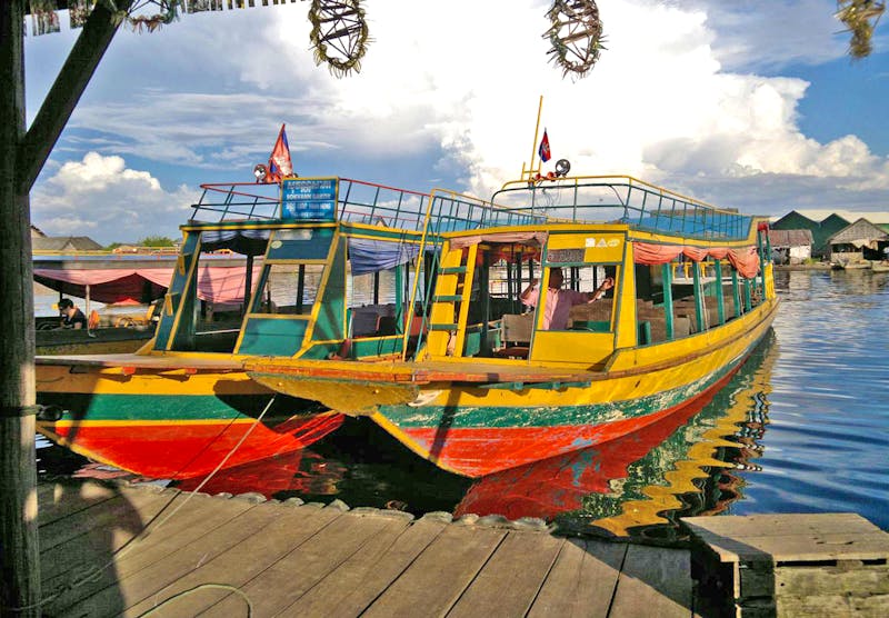 Unsere Ausflugsboote am Tonle Sap See - ©Peter Möbius - Eberhardt TRAVEL