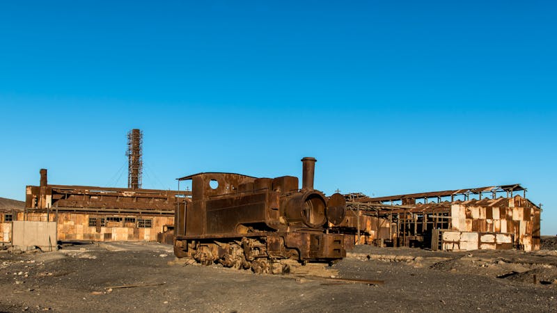 Old locomotives at Humberstone historic Saltpetre works in north - &copy;Andrew Clifforth