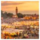 Jemaa el Fnaa-Platz bei Sonnenuntergang in Marrakesch - Marokko – © kasto - stock.adobe.com