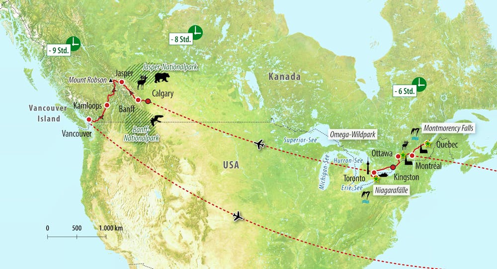 Ihre Reiseroute – © Eberhardt TRAVEL