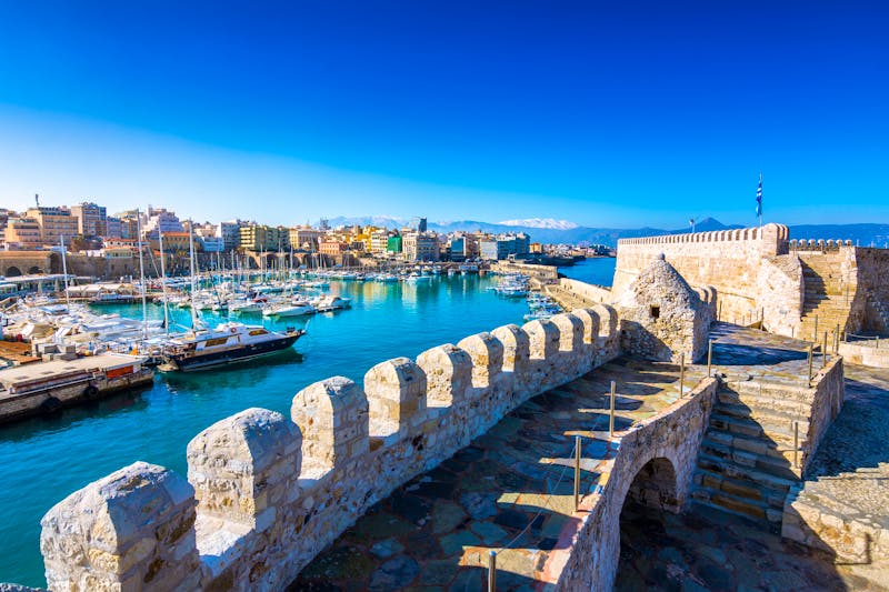 HHafen von Heraklion mit alter venezianischen Festung Koule  - ©gatsi - stock.adobe.com
