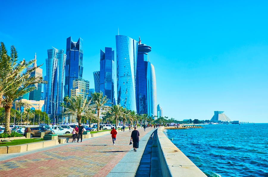 Doha - Promenade in der City und West Bay District – © efesenko - stock.adobe.com