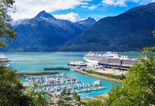 Kreuzfahrtschiffe im Hafen von Skagway in Alaska &ndash; &copy; randimal - stock.adobe.com