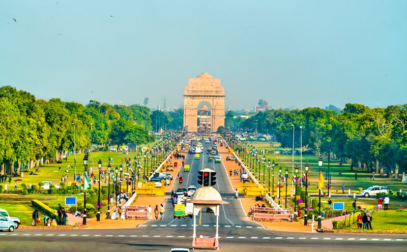Delhi - Blick auf den Rajpath-Boulevard mit Indien Gate  - ©Leonid Andronov - stock.adobe.com