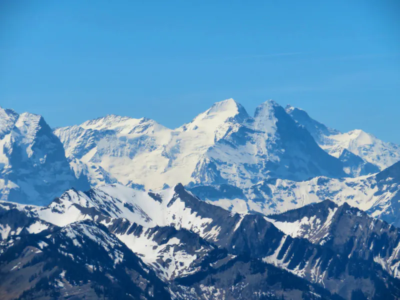 Auf dem Stanserhorn Mönch, Eiger mit Nordwand und Jungfrau - &copy;Annette Weise