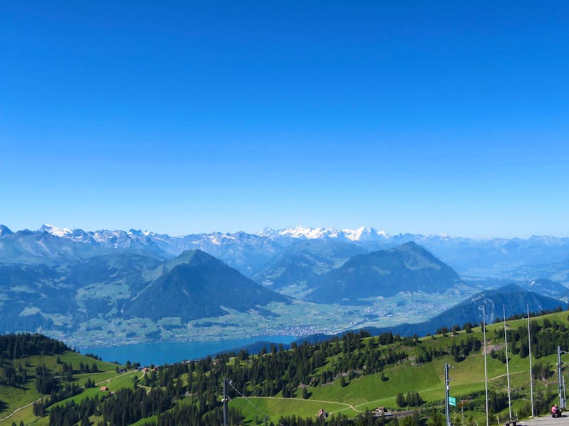 143 Fahrt mit der Rigi-Bahn - Blick in die Bergwelt - ©Annette Weise