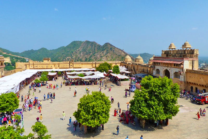 Blick in den Hof des Amber Forts in Jaipur - ©Maria Michel - Eberhardt TRAVEL