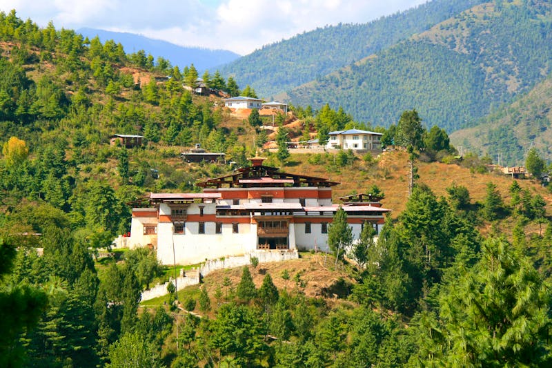 Kloster und Festung Simtokha Dzong südlich von Bhutans Hauptstadt Thimphu - ©frdric - stock.adobe.com