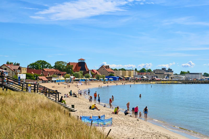 Hel, Hel Peninsula, Poland. People relaxing at the beach in Hel. - ©PaulSat - stock.adobe.com