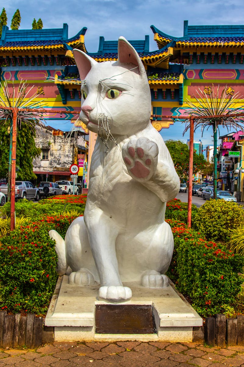 Kuching auf der Insel Borneo - Katzen-Skulptur - ©david - stock.adobe.com