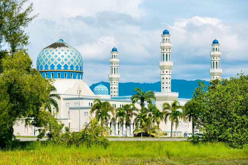 Sandakan auf Borneo - Blaue Moschee - ©Edyta - stock.adobe.com