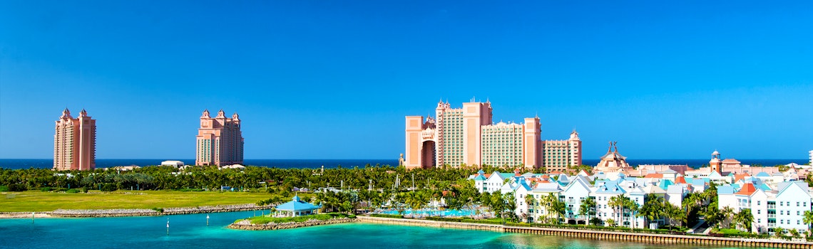 NASSAU  BAHAMAS - March 9  2016  The Atlantis Paradise Island resort  located in the Bahamas   The resort cost  800 million to bring to life the myth and legend of the lost city of Atlantis  – © Roman Stetsyk - Fotolia