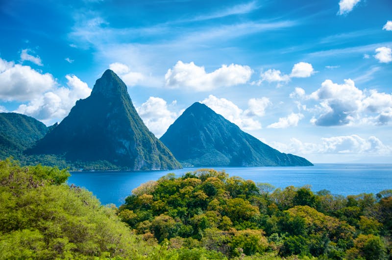 Panorama of Pitons at Saint Lucia, Caribbean - &copy;XtravaganT - Fotolia