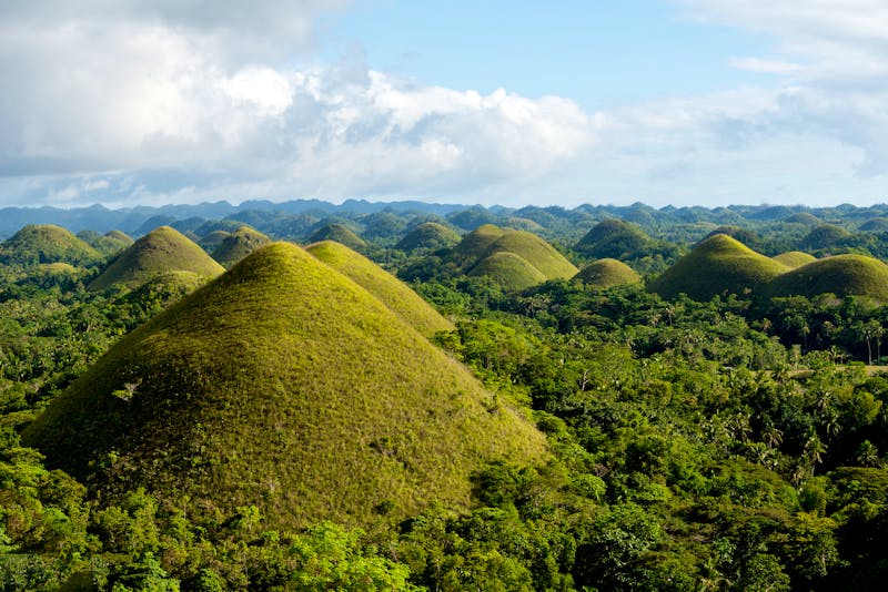 This image shows the  Chocolate Hills in Bohol  Philippines  - ©Chris Howey       chrishoweyimaging com