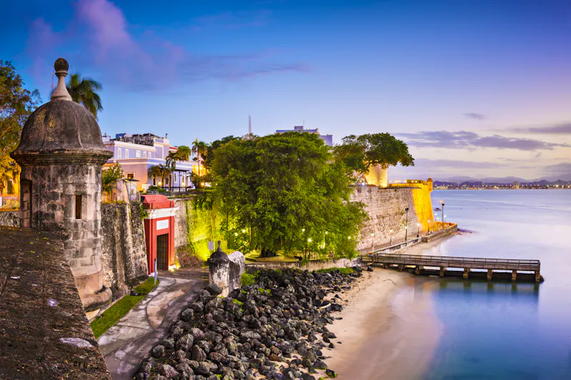 San Juan, Puerto Rico coast at Paseo de la Princesa. - &copy;© Sean Pavone 2013 All RIghts Reserved