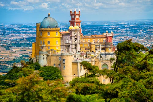 Panorama of Pena National Palace above Sintra town  Portugal  UNESCO World Heritage Site and one of the Seven Wonders of Portugal &ndash; &copy; Jose Ignacio Soto - Fotolia