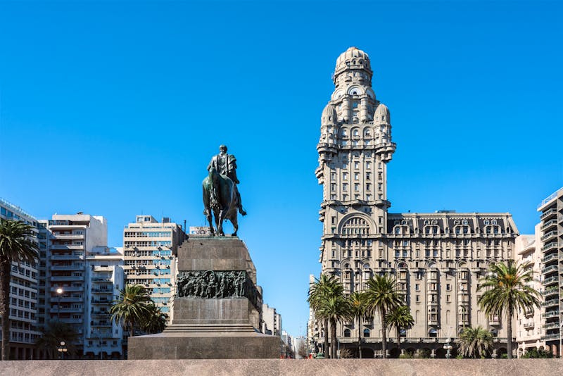 Montevideo  Uruguay - August 22  2016  Salvo Palace on the Independence Square  a national icon  renovated for the season - ©Kseniya Ragozina - Fotolia