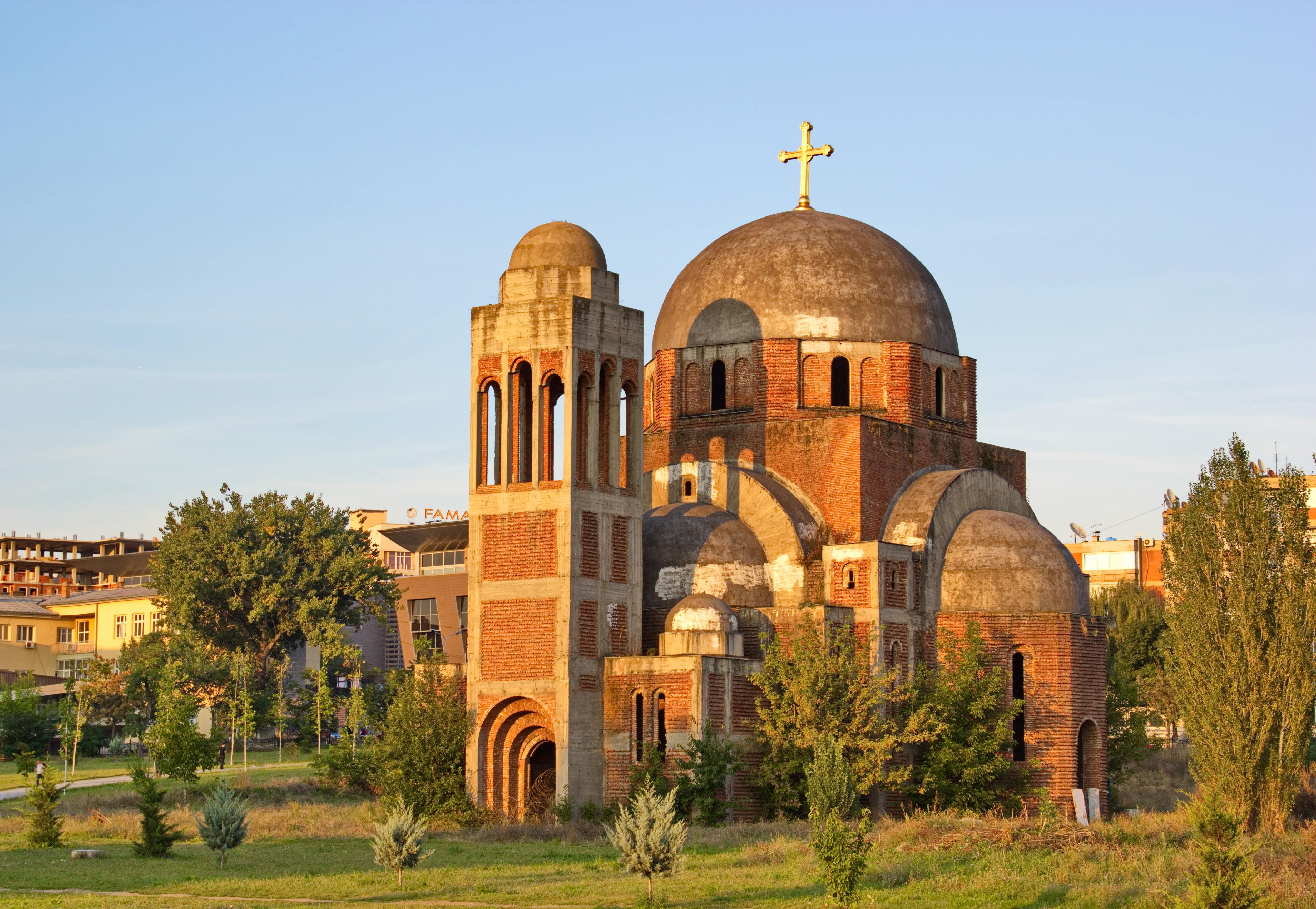 unfinished Christ the Saviour Cathedral in Pristina, Kosovo &copy; ©rkuljovska - stock.adobe.com