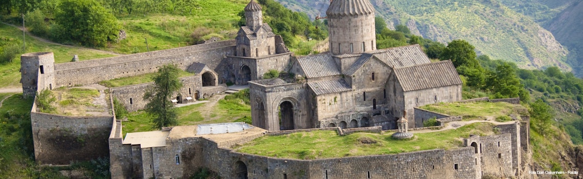 Tatev monastyr in Armenia  Aerial view  Summer day – © Doin Oakenhelm - Fotolia