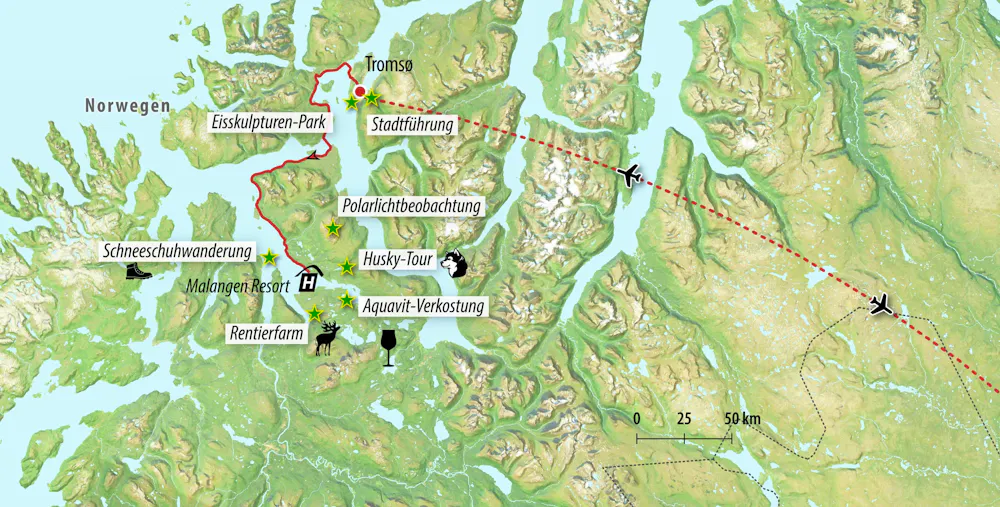 Ihre Reiseroute &ndash; &copy; Eberhardt TRAVEL 