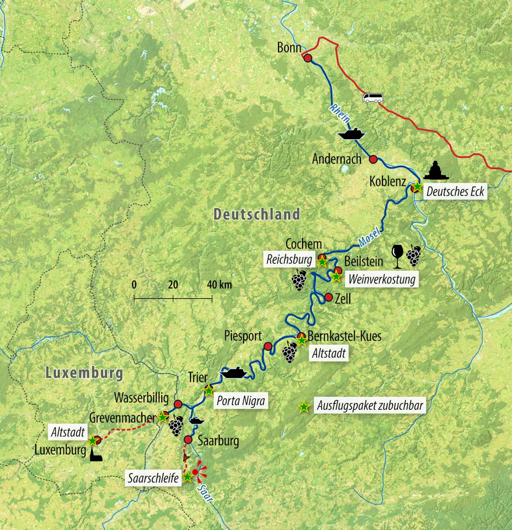 Ihre Reiseroute &ndash; &copy; Eberhardt TRAVEL